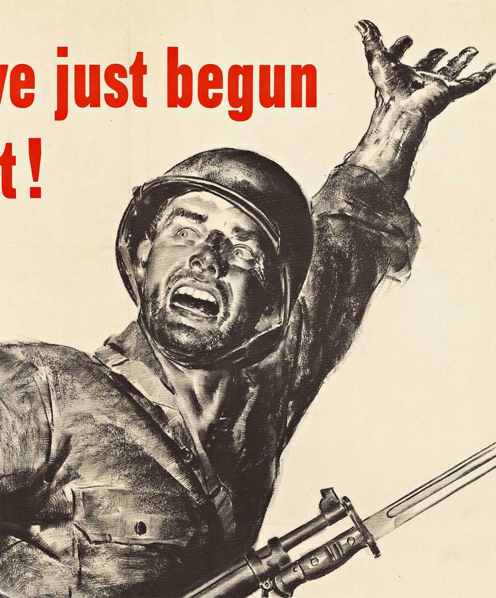 We have just begun to fight!  Original World War 1 vintage poster - Print by Unknown