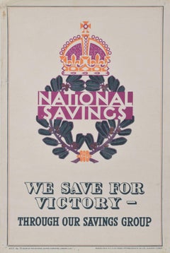 We Save for Victory original vintage National Savings poster