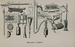 Waffen, Zelte und Banner – Kostüme – Lithographie – 1862