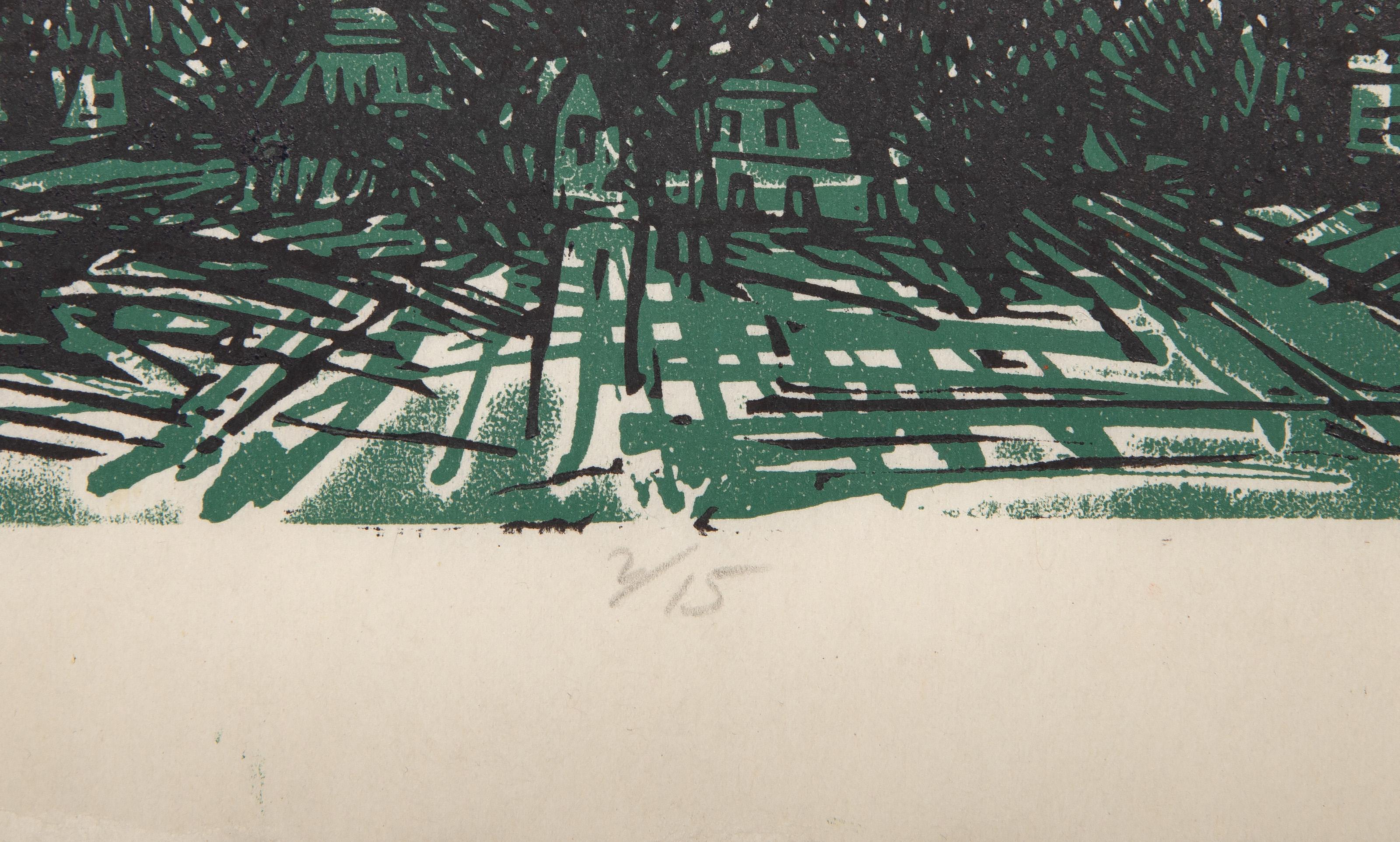 West Hill, Modern Screenprint by Peter Kalen For Sale 1