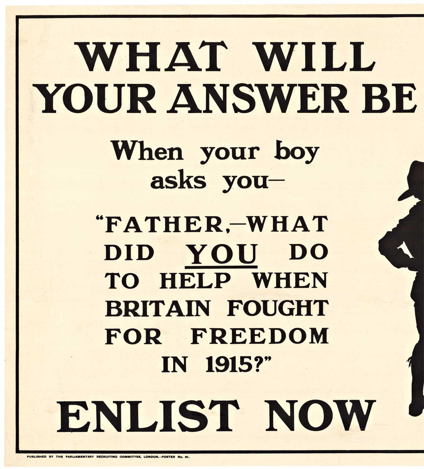 „Was wird Ihre Antwort sein“ Was hat Sie getan, um zu helfen.  Original-Vintage-Poster (Amerikanischer Impressionismus), Print, von Unknown