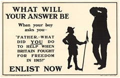 "What Will Your Answer Be" What did YOU do to help.  original Antique poster