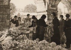 Wilfred R. E. Fairclough (1907-1996) - Framed 1983 Etching, Market Place