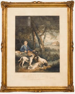 William Bond after George Morland - 1803 Stipple Engraving, The Weary Sportsman