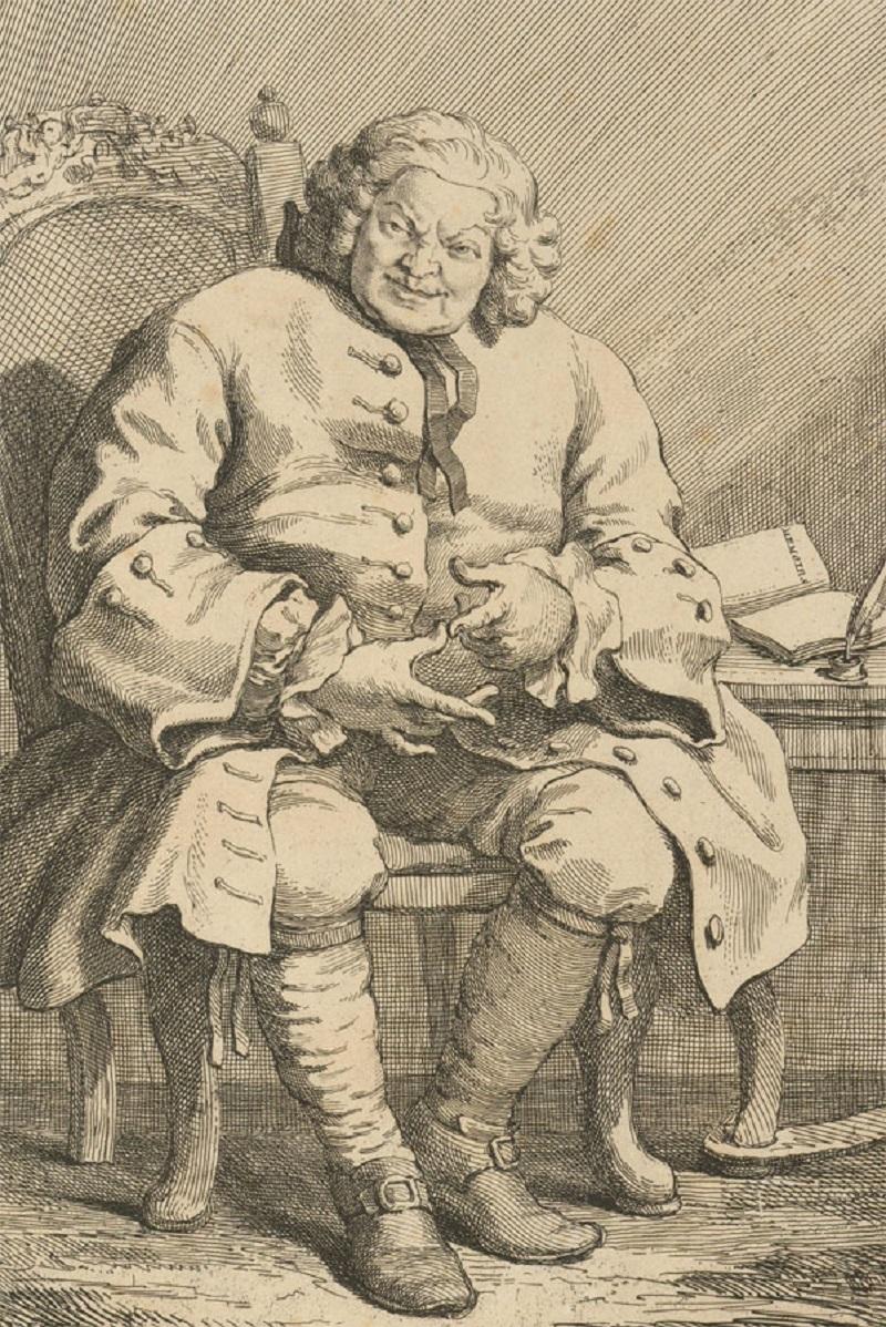 Unknown Portrait Print - William Hogarth (1697-1764) - c.1775 Engraving, Simon, Lord Lovat