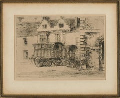 William Monk (1863-1937) - Framed 19th Century Etching, Traveller's Caravan
