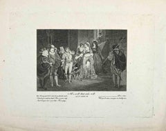 Antique William Shakespeare's "All's Well That Ends Well"after Wheatley- Etching - 1850s