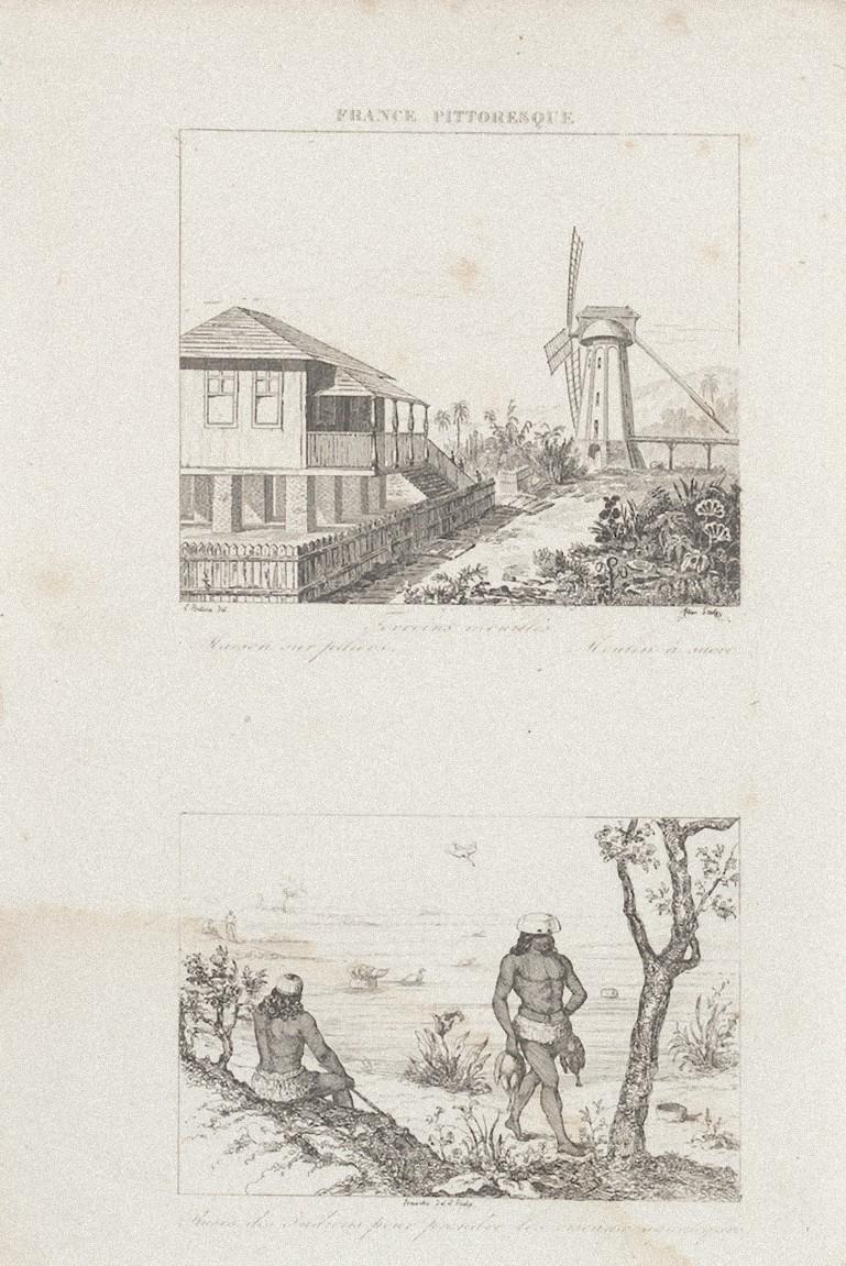 Windmill - Original Etching - 19th Century