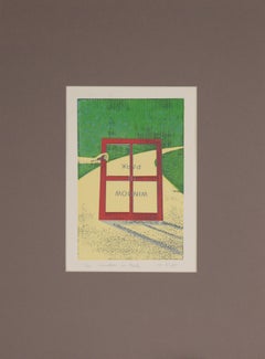 "Ventana en el parque" - Litografía sobre papel