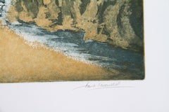 Windy Beach, Surrealist Aquatint Etching by Hank Laventhol