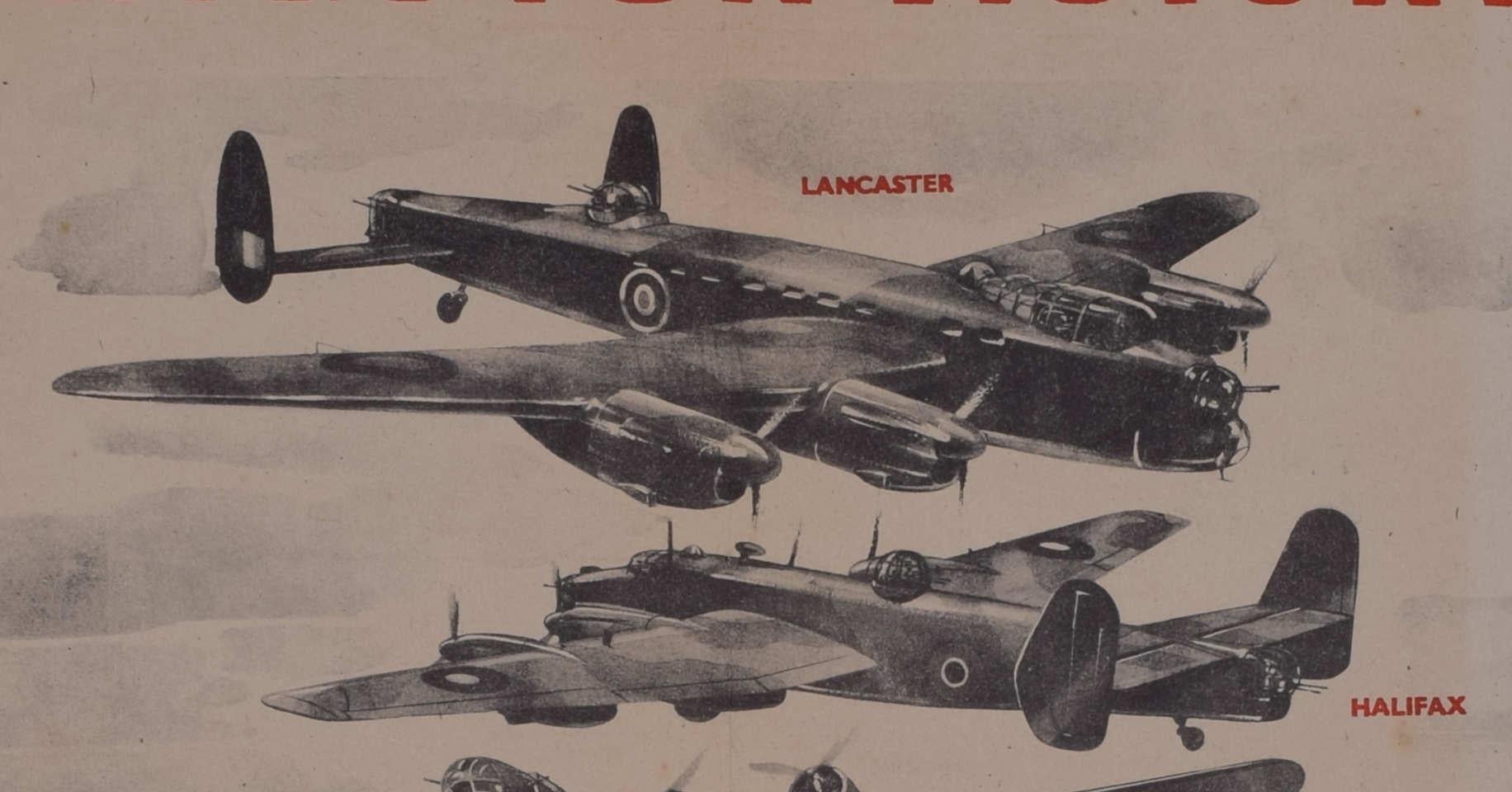 Wings For Victory, poster originale d'epoca della Seconda Guerra Mondiale - Print di Unknown