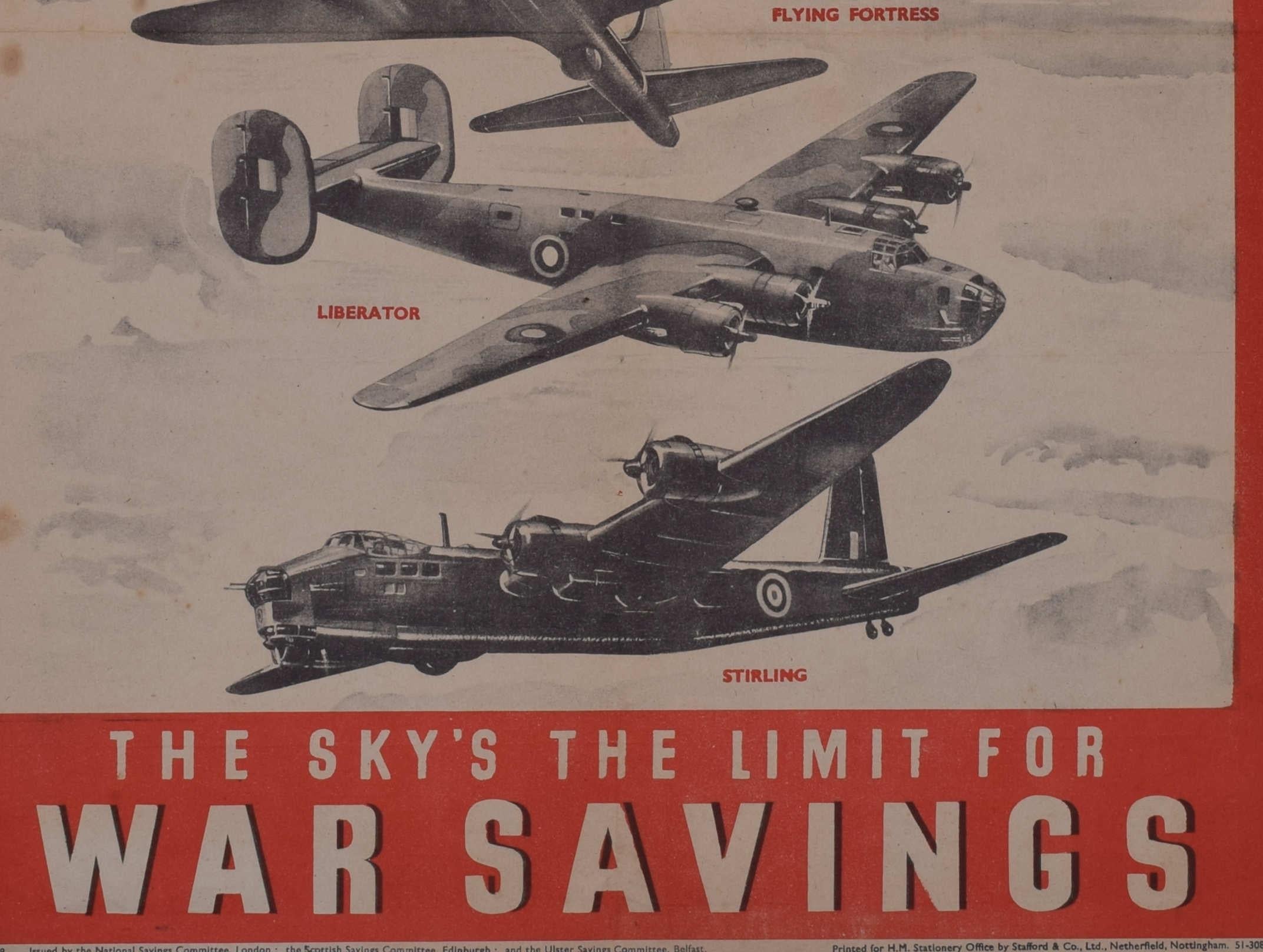 Wings For Victory, poster originale d'epoca della Seconda Guerra Mondiale - Figurative Print Marrone di Unknown