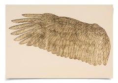 Wings of Love, left wing, gold leaf, unframed