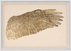 Wings of Love, right wing, gold leaf, framed