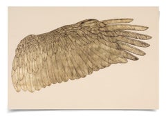 Wings of Love, right wing, gold leaf, unframed