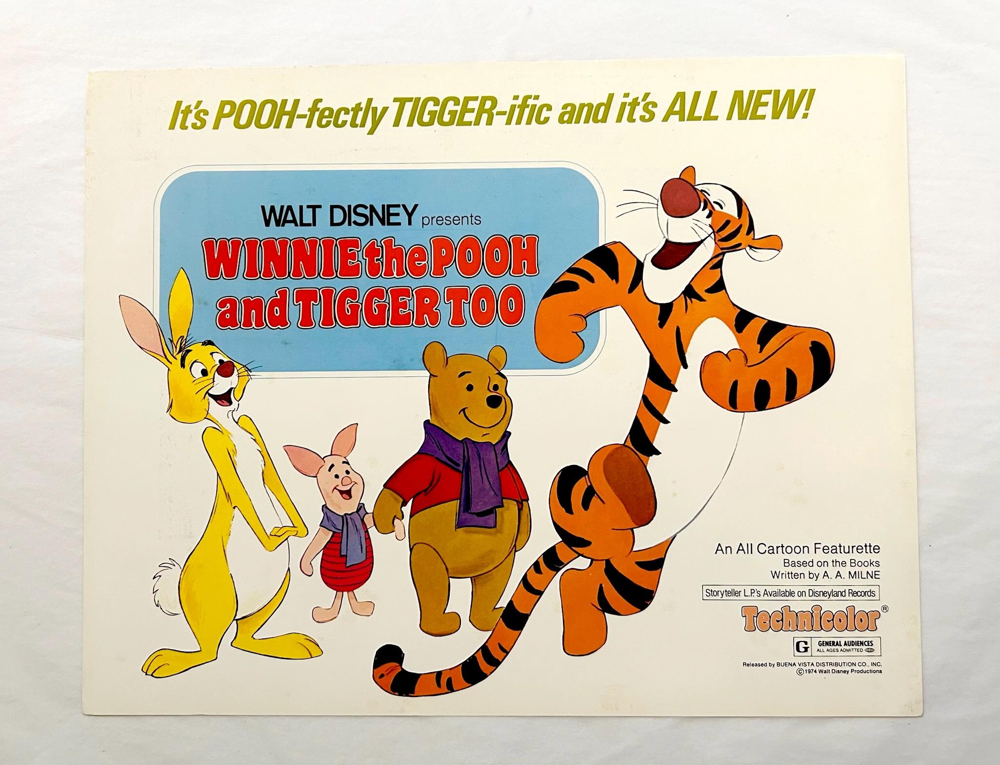 Winnie the Pooh And Tiger Too - Original 1974 Lobby Card - Print by Unknown