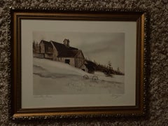 "Granero de invierno"  por el artista Berger