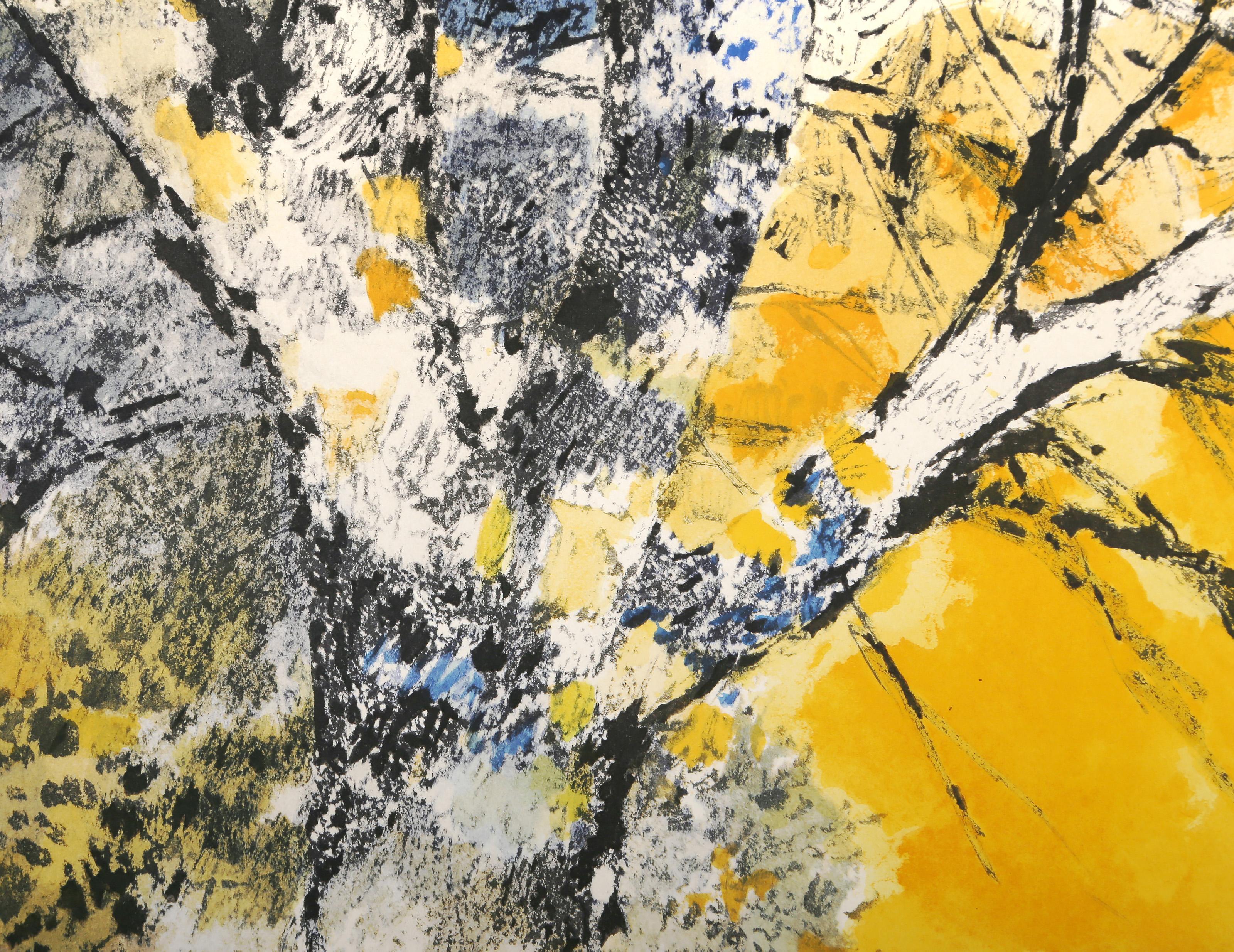Jean-Marie Picard, French - Winter Tree, Medium:  Lithograph on Arches, Image Size:  27 x 20 inches, Size:  22.5 x 29.75 in. (57.15 x 75.57 cm)