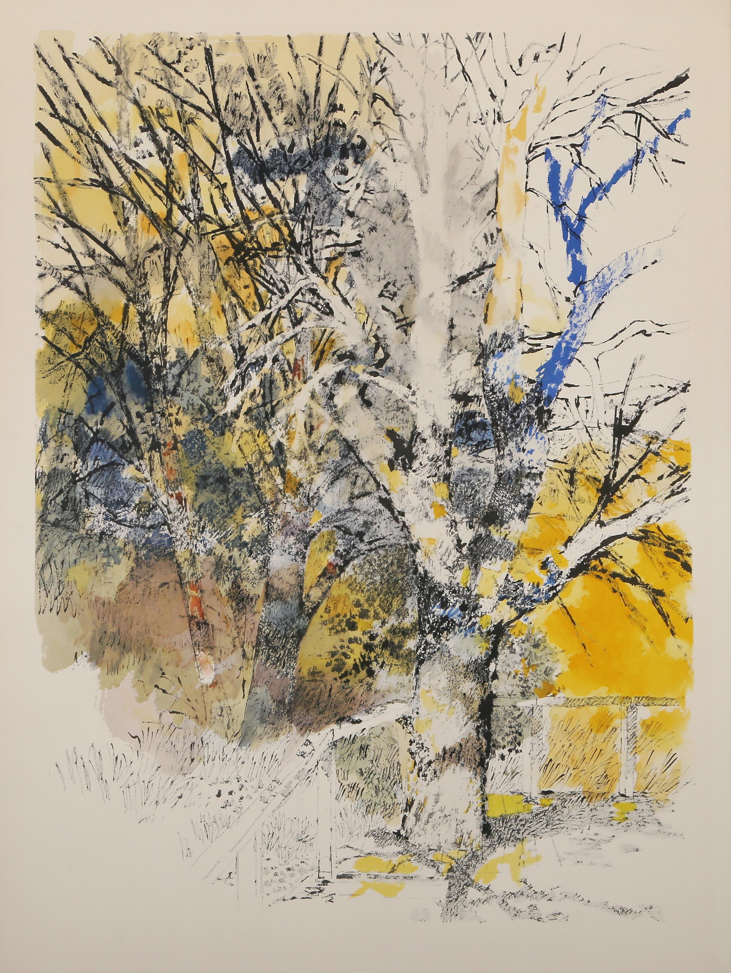 Winter Tree, Impressionist Lithograph by Jean-Marie Picard For Sale 1
