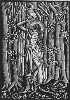 Wladislaw Skoczylas (1883-1934) - Framed Lithograph, Saint Sebastian