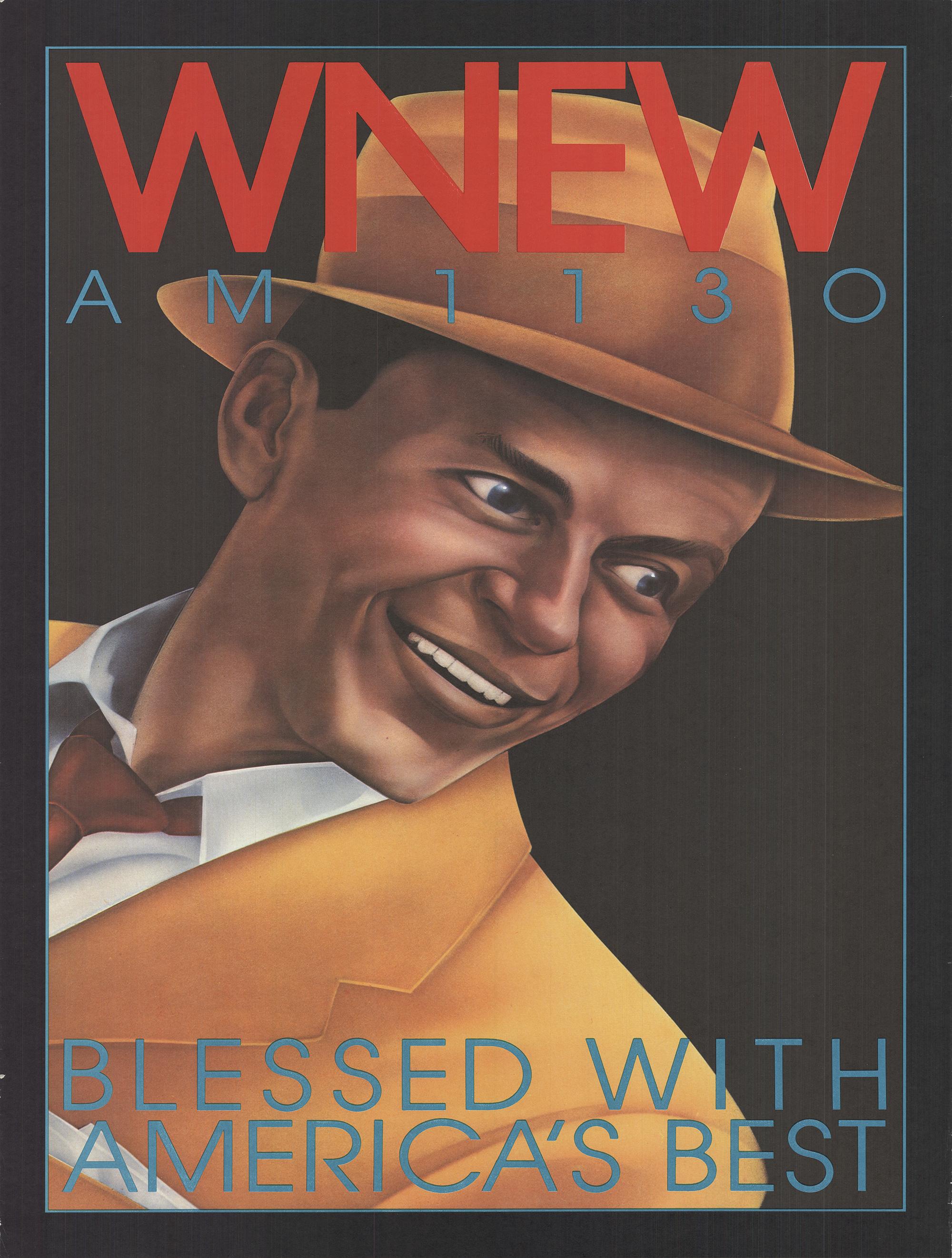 Unknown Portrait Print - WNEW Frank Sinatra