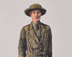 Women's Auxiliary Army Corps Institute of Army Education WW1 uniform lithograph