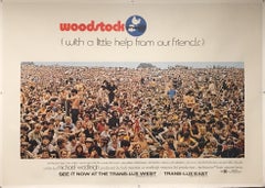 WOODSTOCK RARE FILM POSTER - CROWD SCENE - 50 YEARS OLD THIS SUMMER  