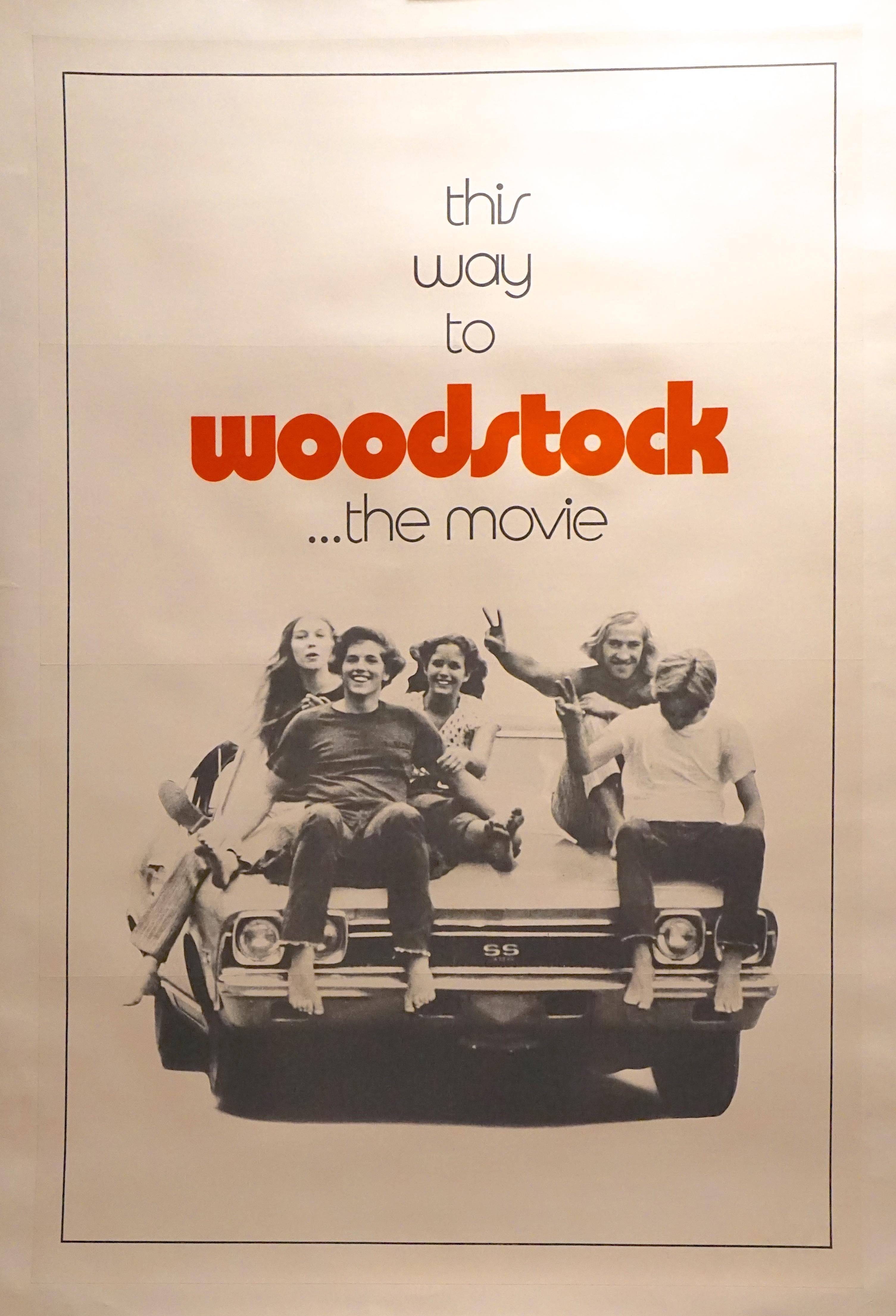 Print Unknown - WOODSTOCK - TEASER MOVIE POSTER - FLOWER POWER - MUSIC - DRUGS -