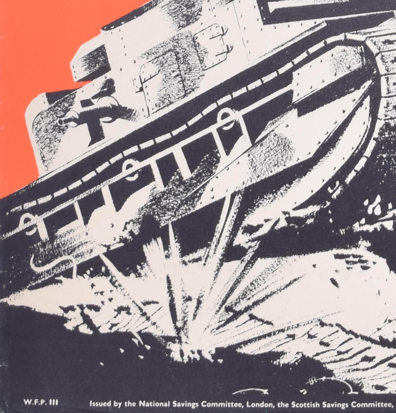 WW2 Tanks original vintage poster for National Savings  For Sale 1