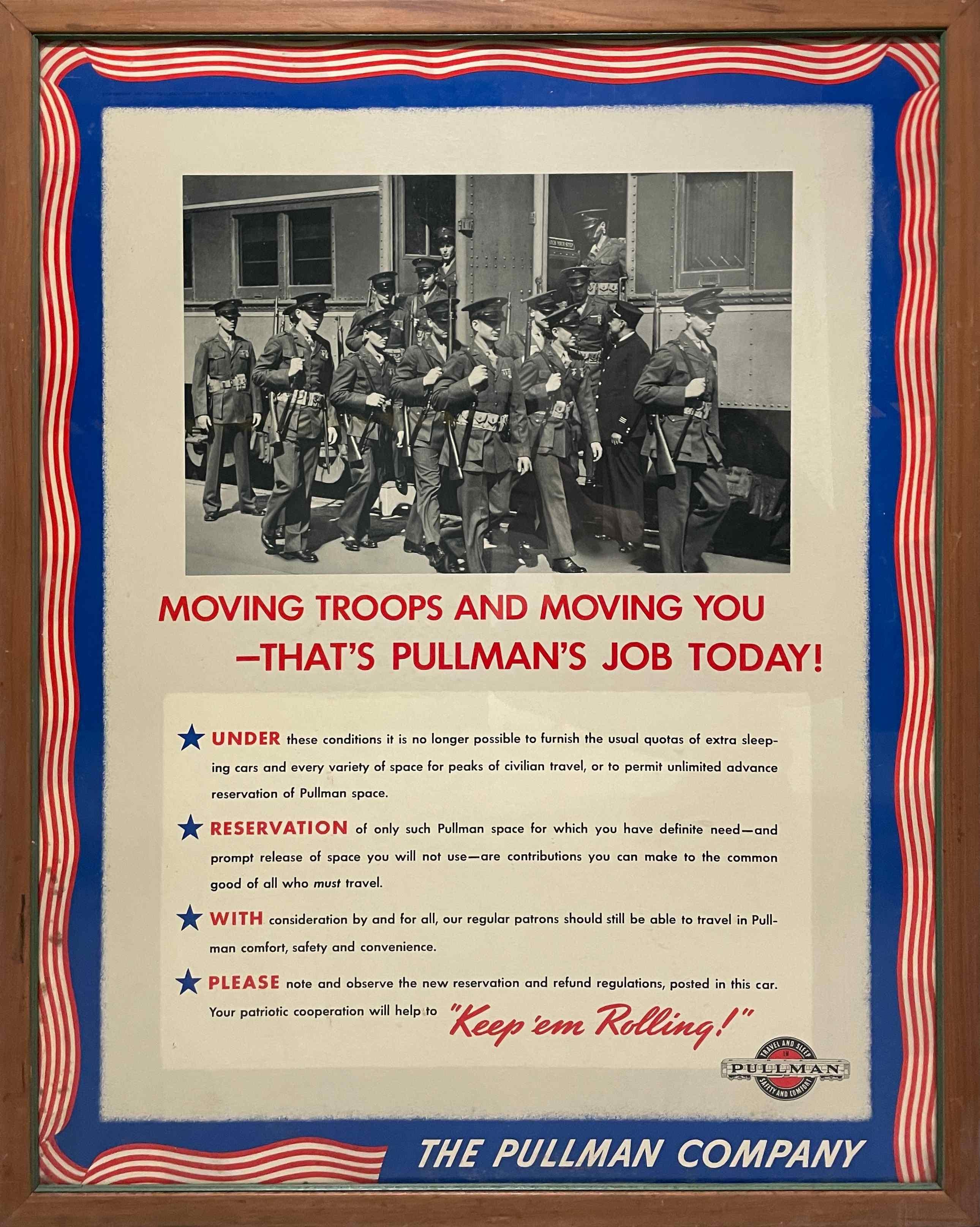 WWII-Era Pullman Company Poster 