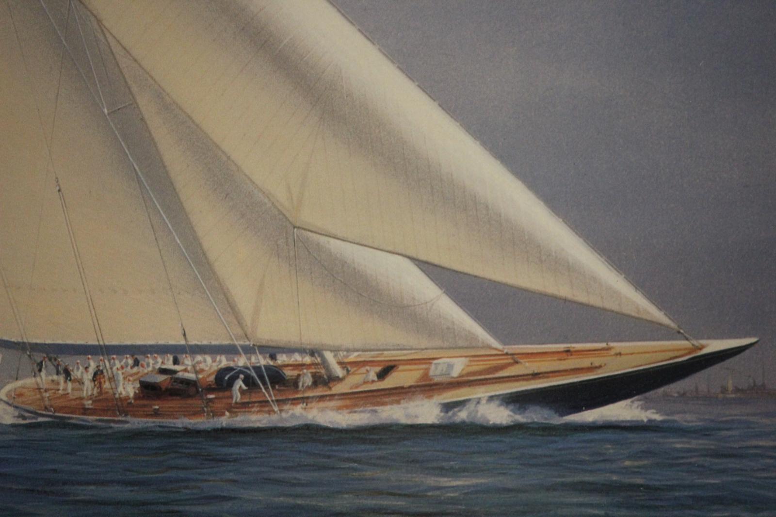 Yachts Of The America's Cup The 'J' Class 1992 Gerahmter Druck im Angebot 6