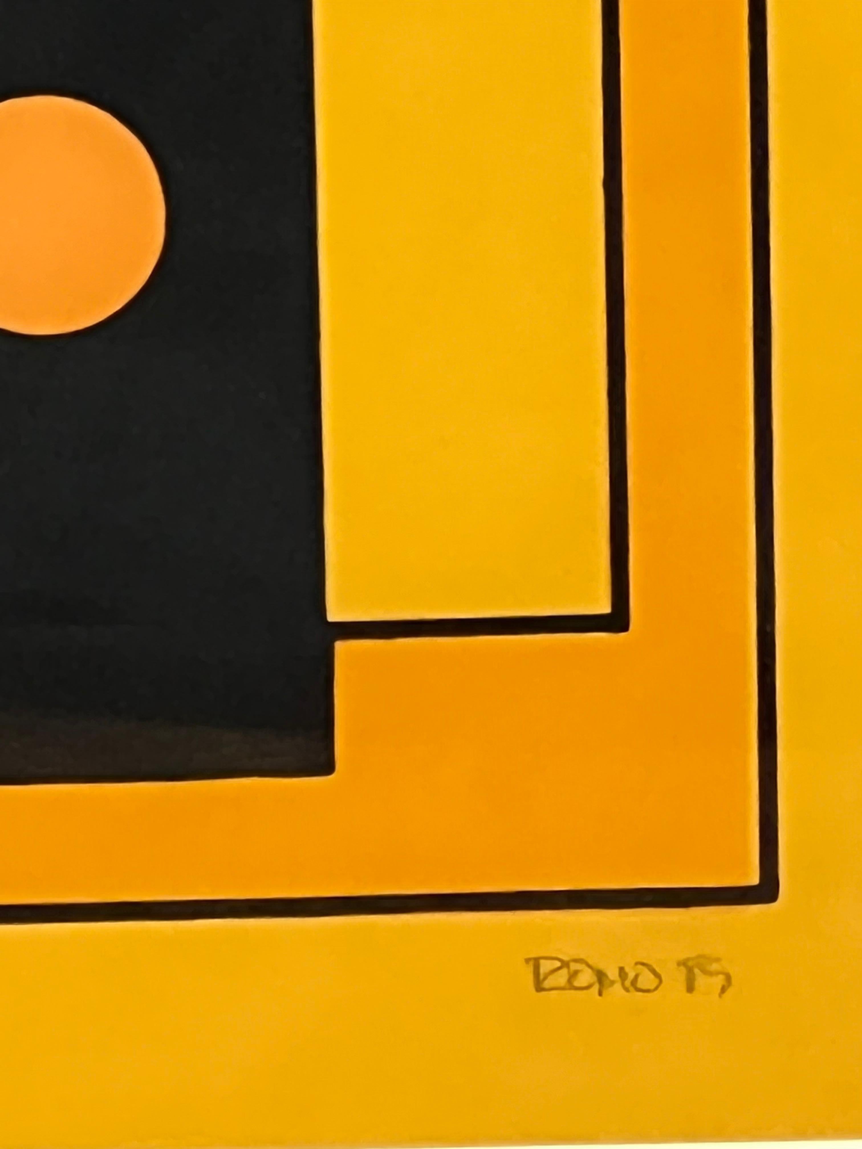 Yellow Abstract by Romo from the Romo Collection - Print by Unknown