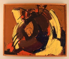 Unknown Scandinavian Artist, Oil on Canvas, Abstract Composition, 1960s