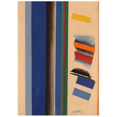 Unknown Scandinavian Artist, Oil on Canvas, Abstract Composition, 1960s