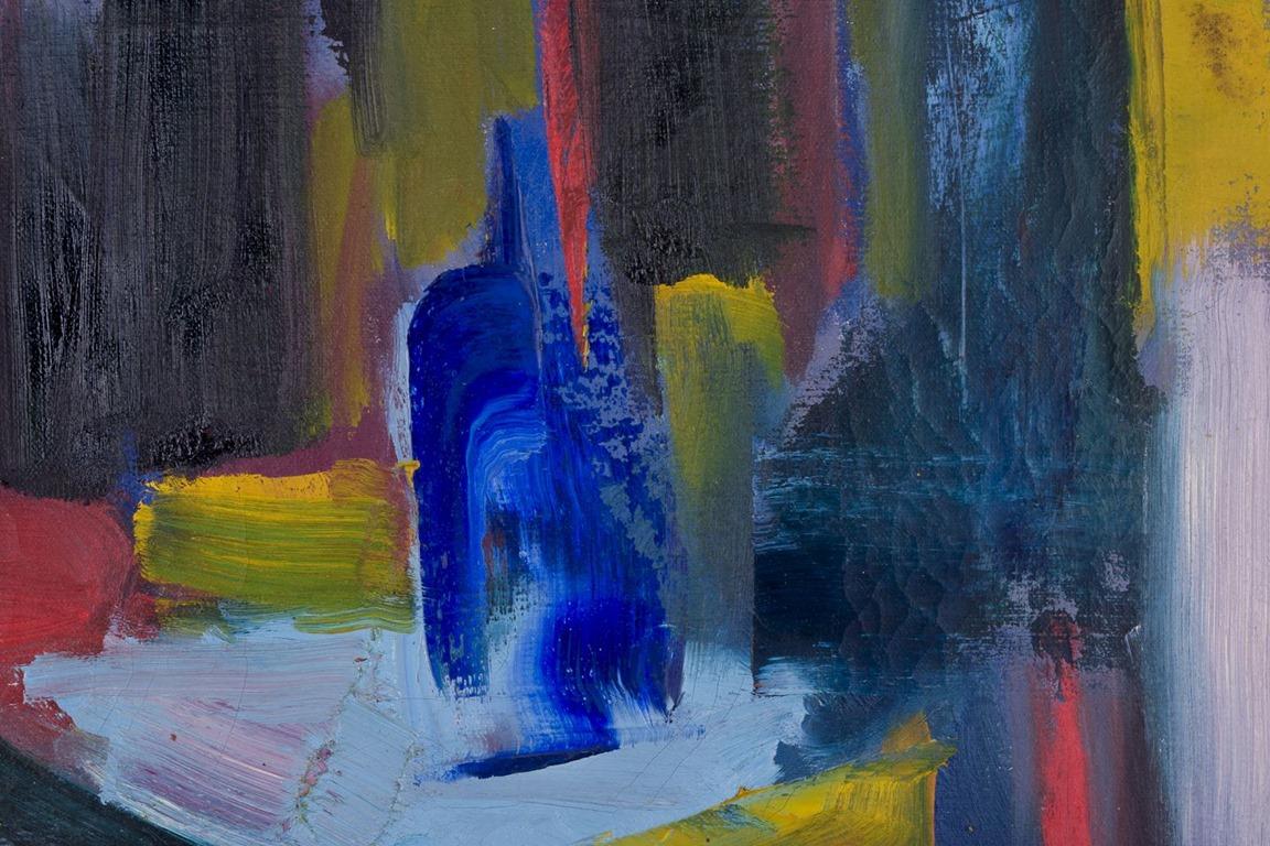 Scandinave Peintre scandinave inconnu. Huile sur toile. Composition abstraite. en vente