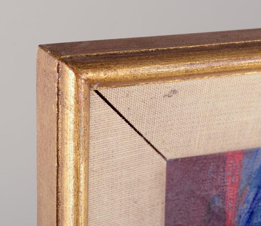 Peintre scandinave inconnu. Huile sur toile. Composition abstraite. en vente 1