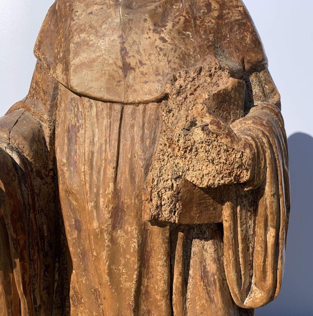 Escultura italiana de madera tallada del siglo XVI - San Roberto - Dorado Pintado en venta 5