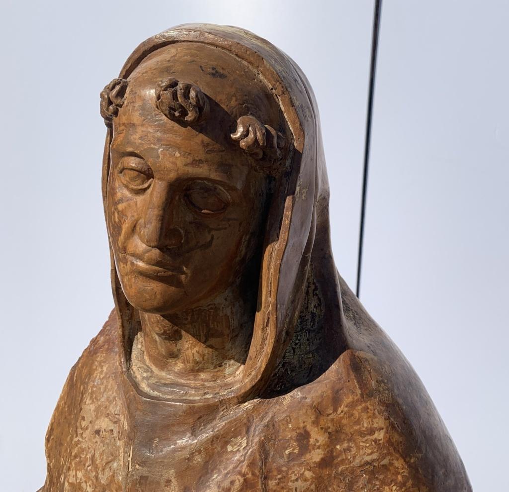 Escultura italiana de madera tallada del siglo XVI - San Roberto - Dorado Pintado en venta 2