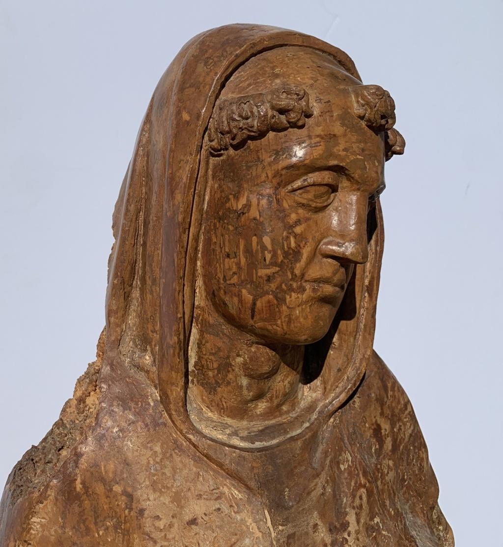 Escultura italiana de madera tallada del siglo XVI - San Roberto - Dorado Pintado en venta 3