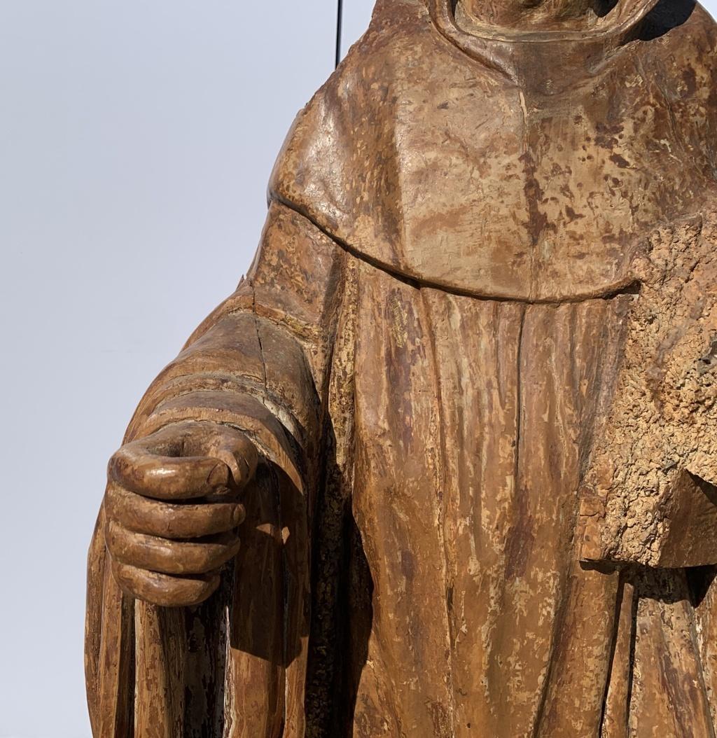 Escultura italiana de madera tallada del siglo XVI - San Roberto - Dorado Pintado en venta 4
