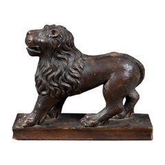 16th century Northern Italian Renaissance carved wood Lion sculpture
