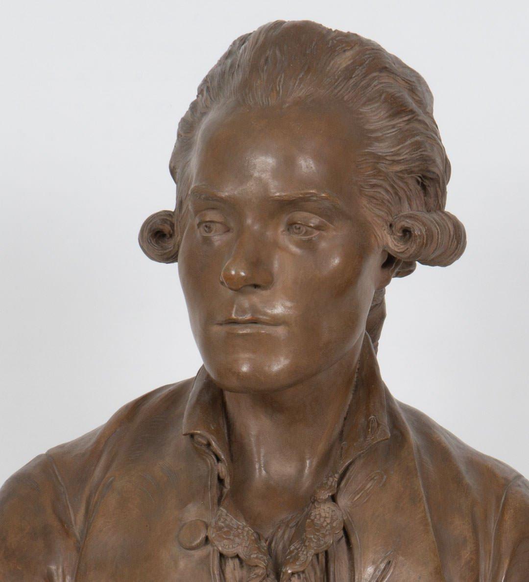 Französische Terrakotta-Büste eines jungen Gentleman aus dem 18. Jahrhundert – Sculpture von Unknown