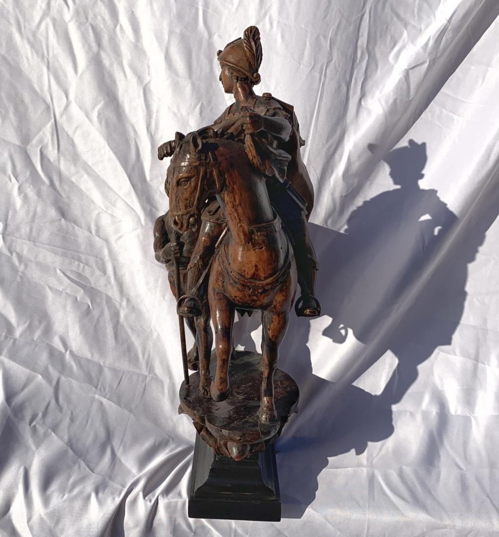 18th century Italian figure sculpture - Saint Martin - Carved wood Italy For Sale 7