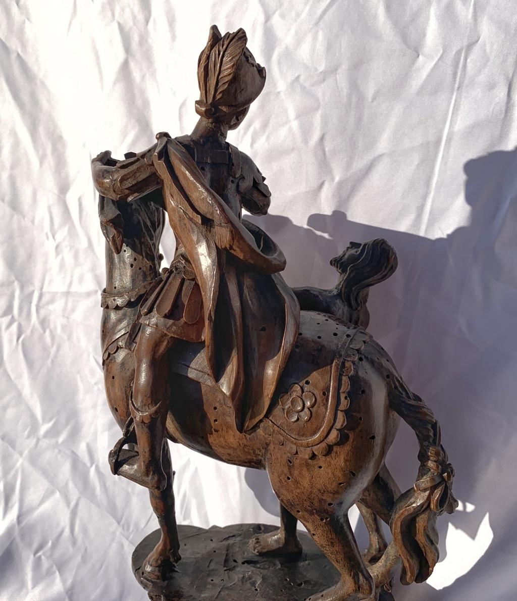 Sculpture italienne du 18ème siècle - Saint Martin - Bois sculpté Italie en vente 12