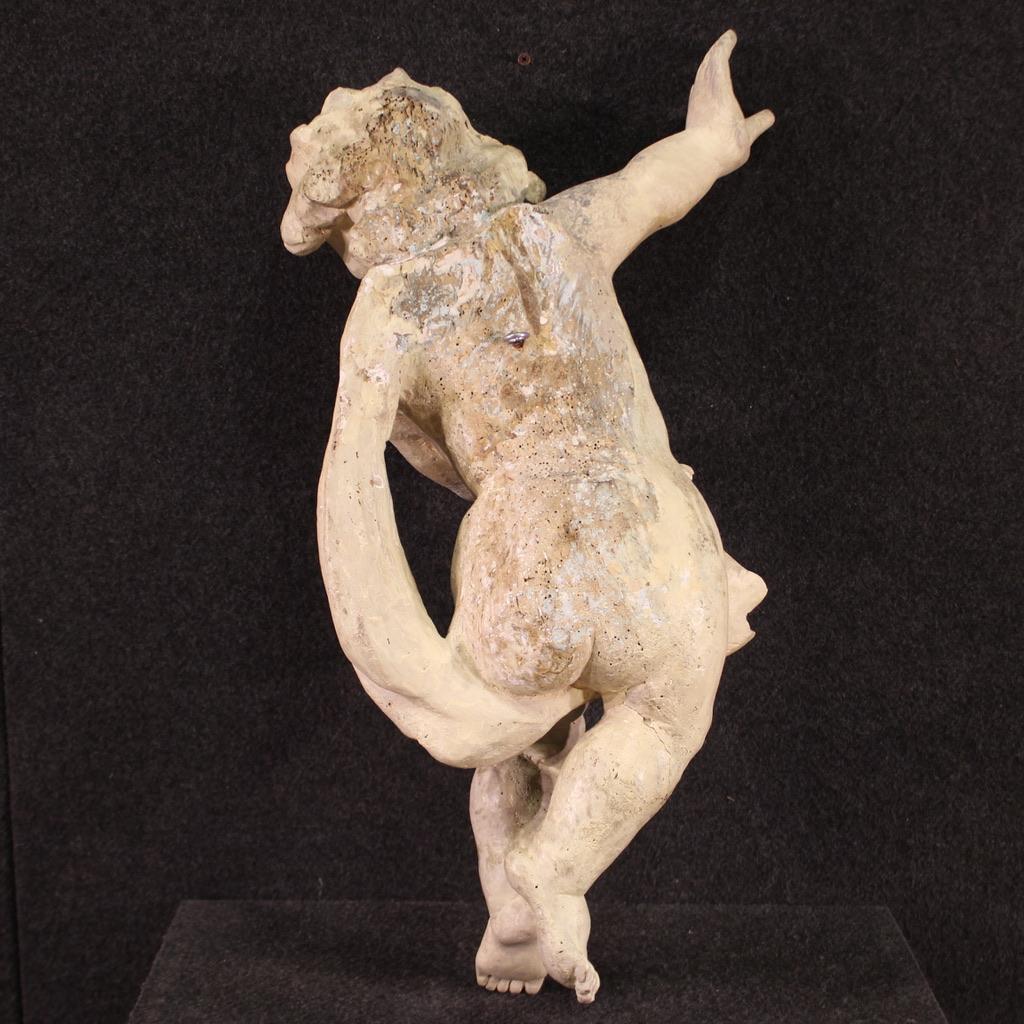 escultura antigua italiana de madera pintada del siglo XVIII, 1740 2