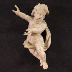 escultura antigua italiana de madera pintada del siglo XVIII, 1740