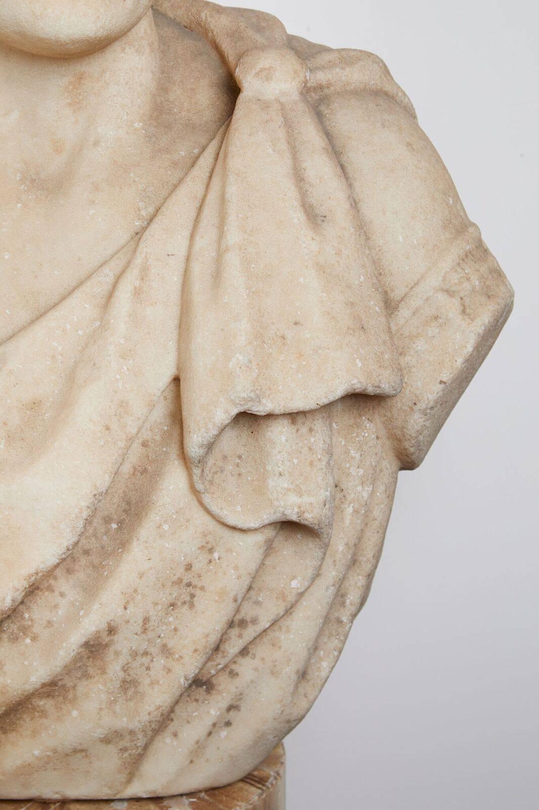 18th Century, Solid Marble Bust of 