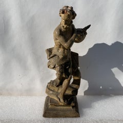 18th century Venetian carved wood sculpture - Prophet - Lacquered Venice