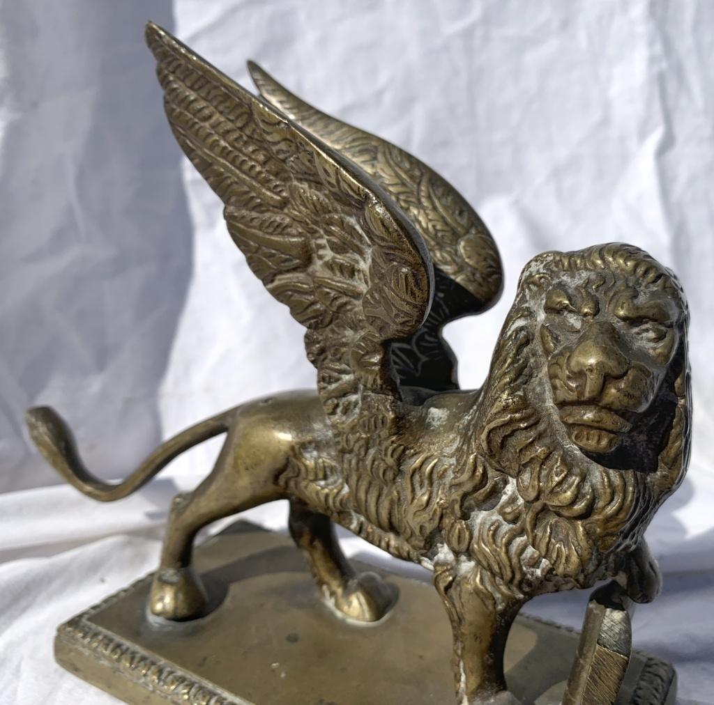 19-20th century Italian bronze sculpture - St Mark Lion - Venice Napoleon III 1