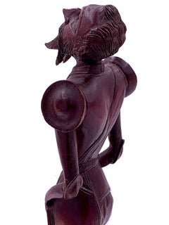 1940s Don Quixote Carved Wood Sculpture